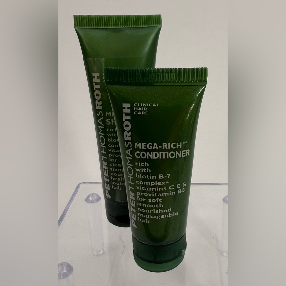 Peter Thomas Roth Mega Rich Shampoo 1ozโ & Conditioner .75 Oz Travel Size New